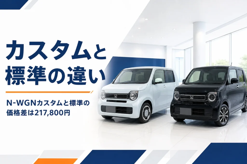 ショールームに並ぶ白と黒の軽ハイトワゴン