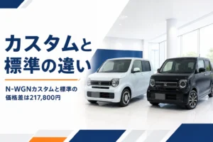 ショールームに並ぶ白と黒の軽ハイトワゴン