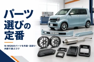 N-WGNのカスタムパーツを並べたアイキャッチ