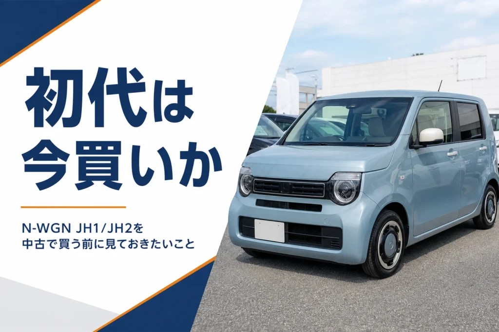 中古車店に並ぶ初代N-WGN