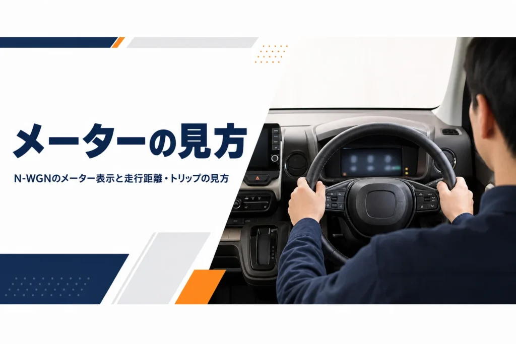 N-WGNの液晶メーターを運転席から見たアイキャッチ