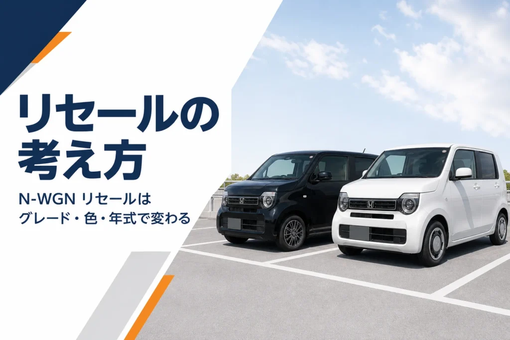 駐車場に並んだ白と黒の軽自動車