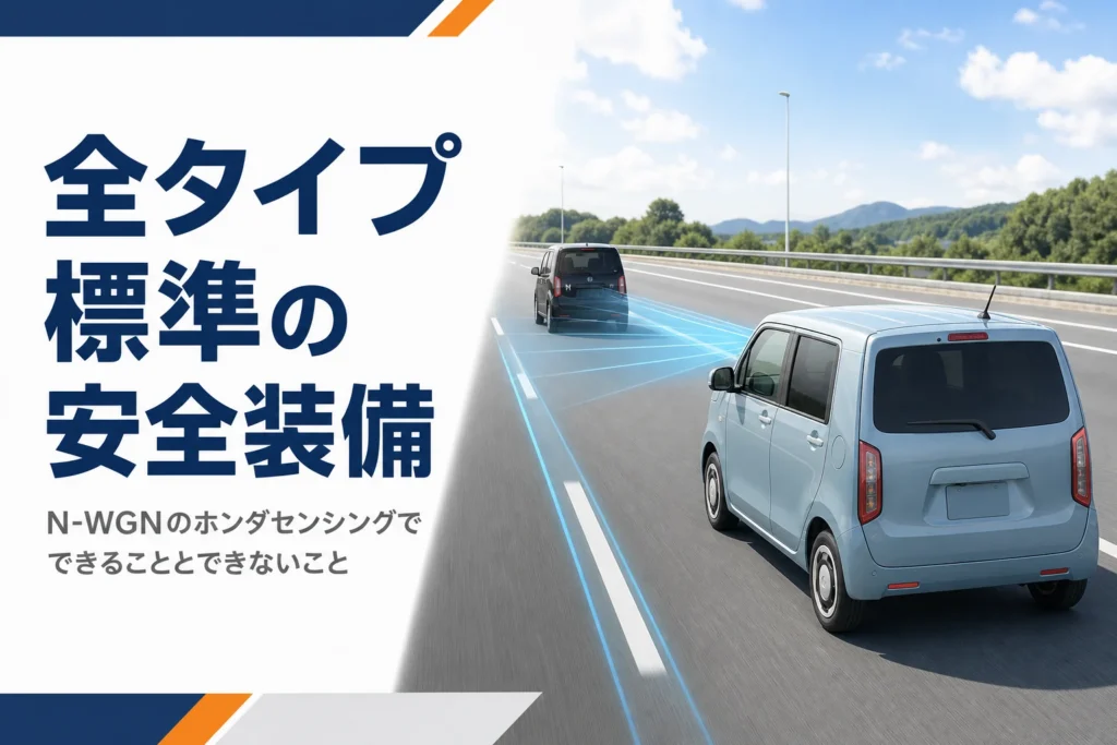 高速道路を走るN-WGNとHonda SENSINGのイメージのアイキャッチ