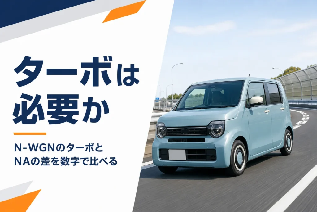 高速道路の合流車線を走るN-WGN カスタム