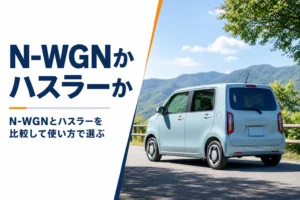 郊外の道沿いに停まるN-WGN