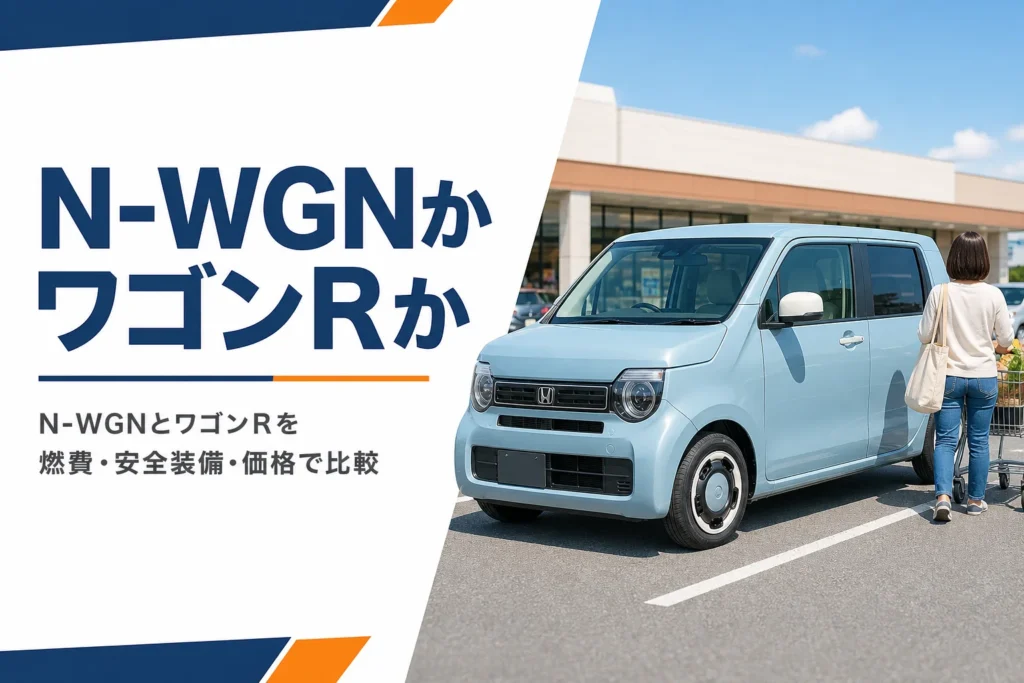 スーパーの駐車場に停まるN-WGN